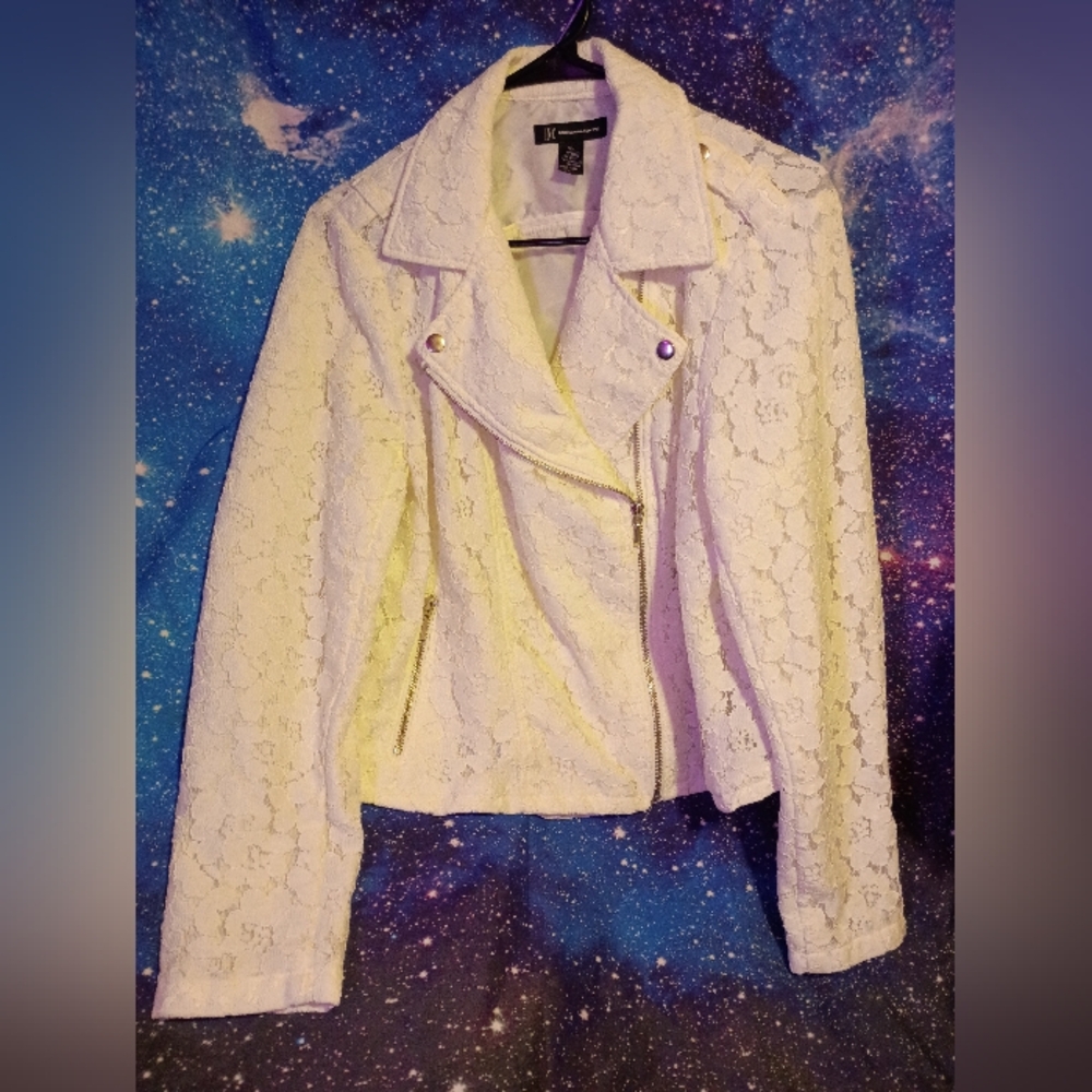 White Lace INC Moto Style Jacket